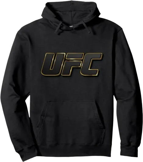 Official UFC Logo Gold Line Pullover Hoodie (US M)